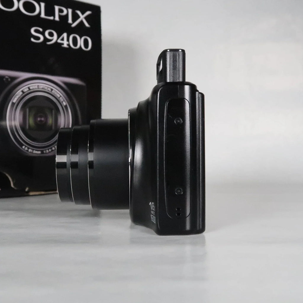 NIKON Coolpix S9400 Digital Camera Black 18.1 MP 18x, Case, SD Card, Boxed